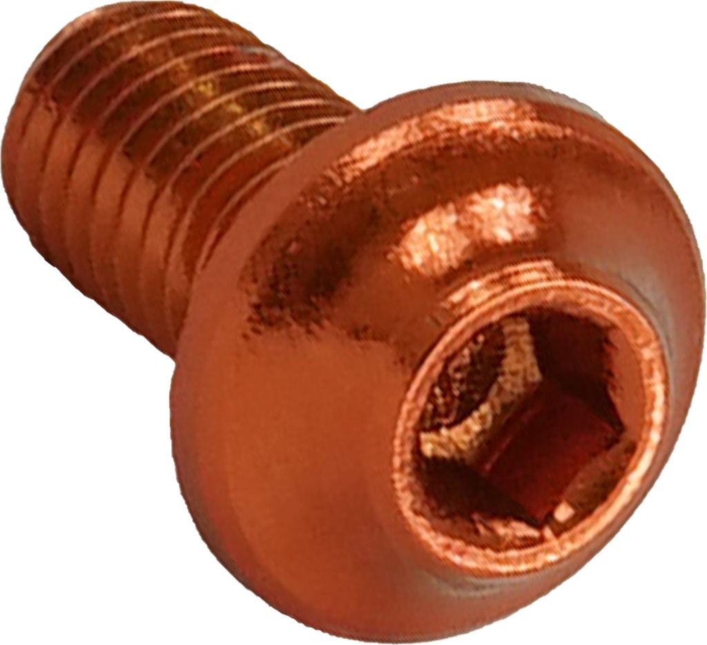 Alu M5x10 flanged Linsenkopfschraube Orange