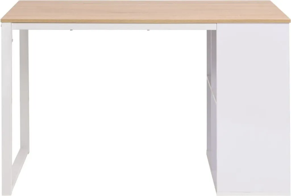 Table de bureau bicolore 120x60 cm pour espace de télétravail