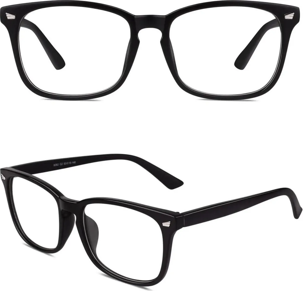 Occhiali Nerd Oversize Anni '80 - Montatura Vintage Lenti Trasparenti