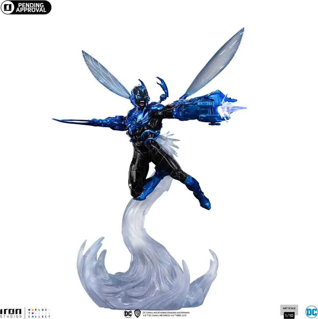 Statue Blue Beetle 33 cm en Résine - Finition Peinte à la Main Échelle 1/10 DC