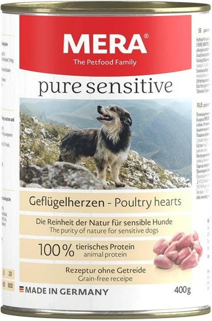 Pâtée pour Chien Sans Céréales Mera Pure Sensitive Volaille 6x400g