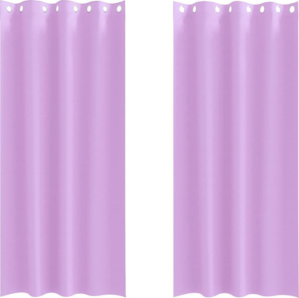 vidaXL Verdunkelungs-Vorhänge mit Ringen 2 pcs Lila 225 x 140 cm