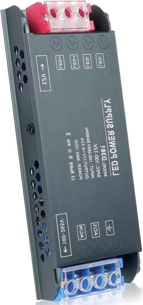 Transformateur LED 12V 100W 8.33A pour Rubans et Éclairage Intérieur IP20