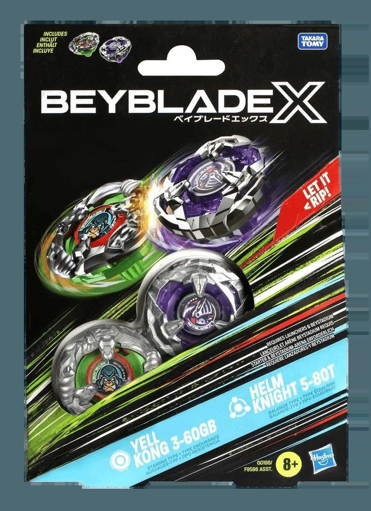 Hasbro Beyblade X Sada dvoch kotúčov Yell Kong 3-60GB a Obrázok produktu 