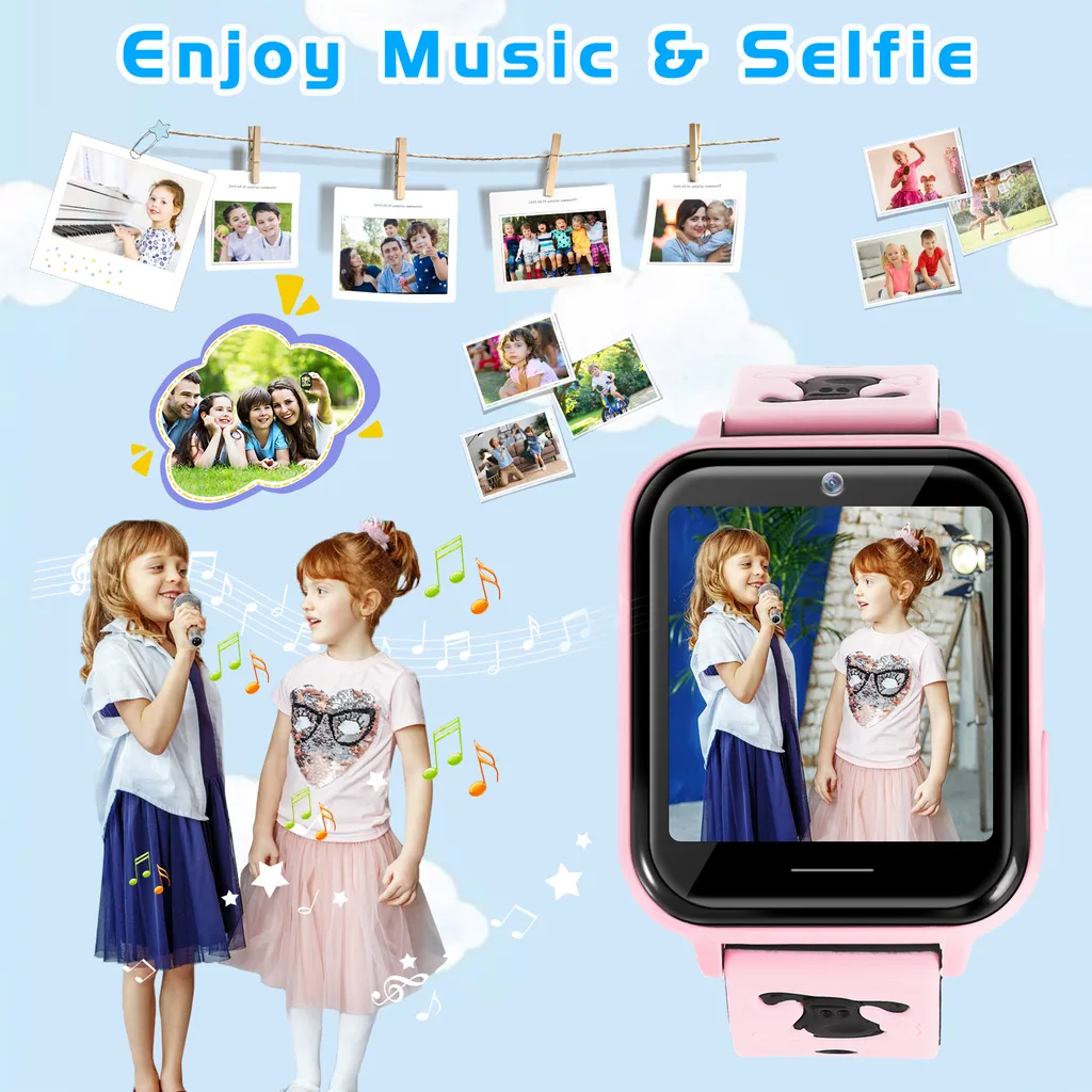 Montre Enfant Rose Interactive : Communication SOS et Divertissement