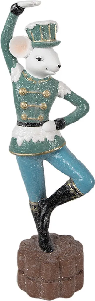 Figurine Souris 26 cm Bleue en Polyrésine Haute Qualité Clayre Eef