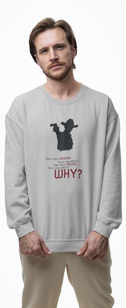 D&B Design Uni Pullover SWMO00074 Walking Dead HellGrau-Größe M