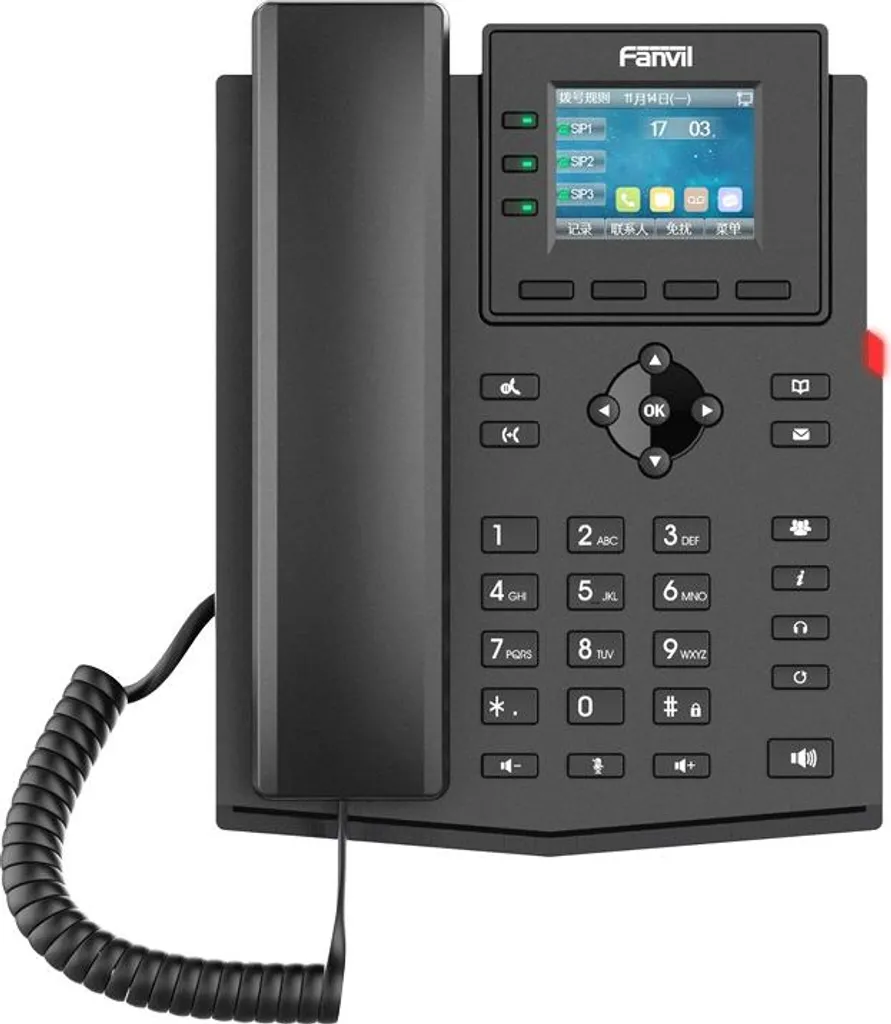 Téléphone IP SIP Fanvil X303-2 Wire Poste Fixe pour Bureaux et Entreprises