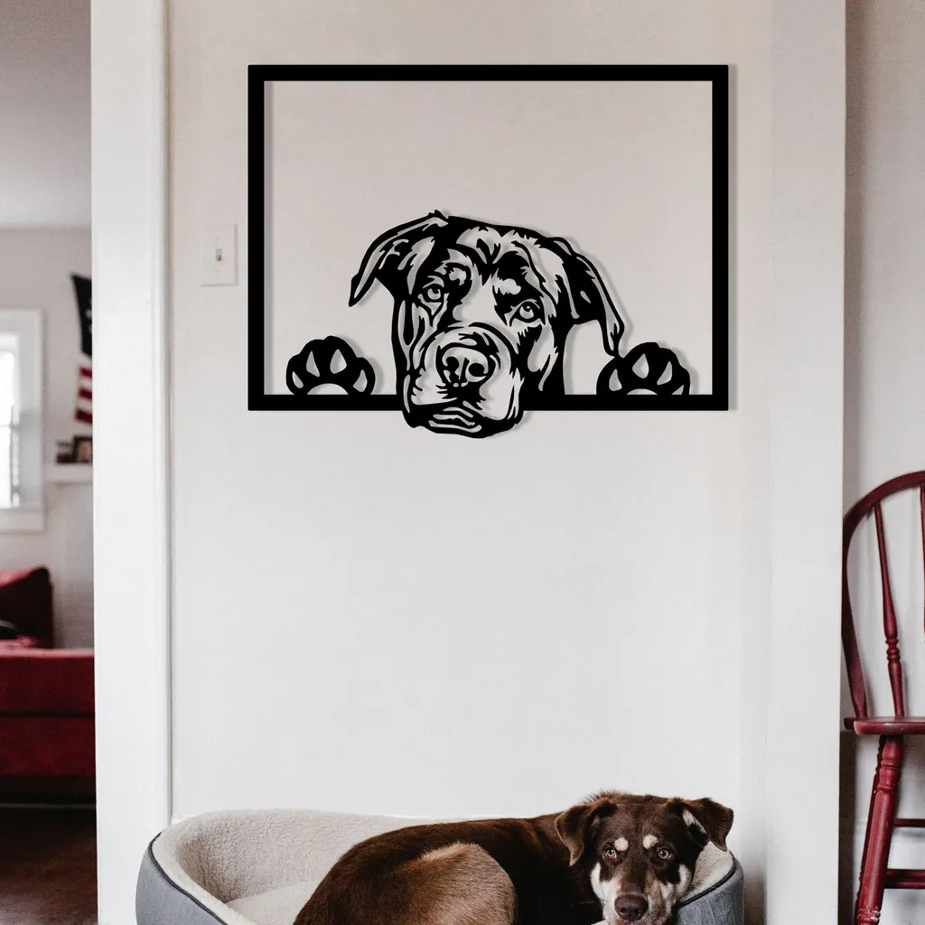 Décoration Murale Métal Noir 70x54 cm Wallity Enzo 7054 Robuste