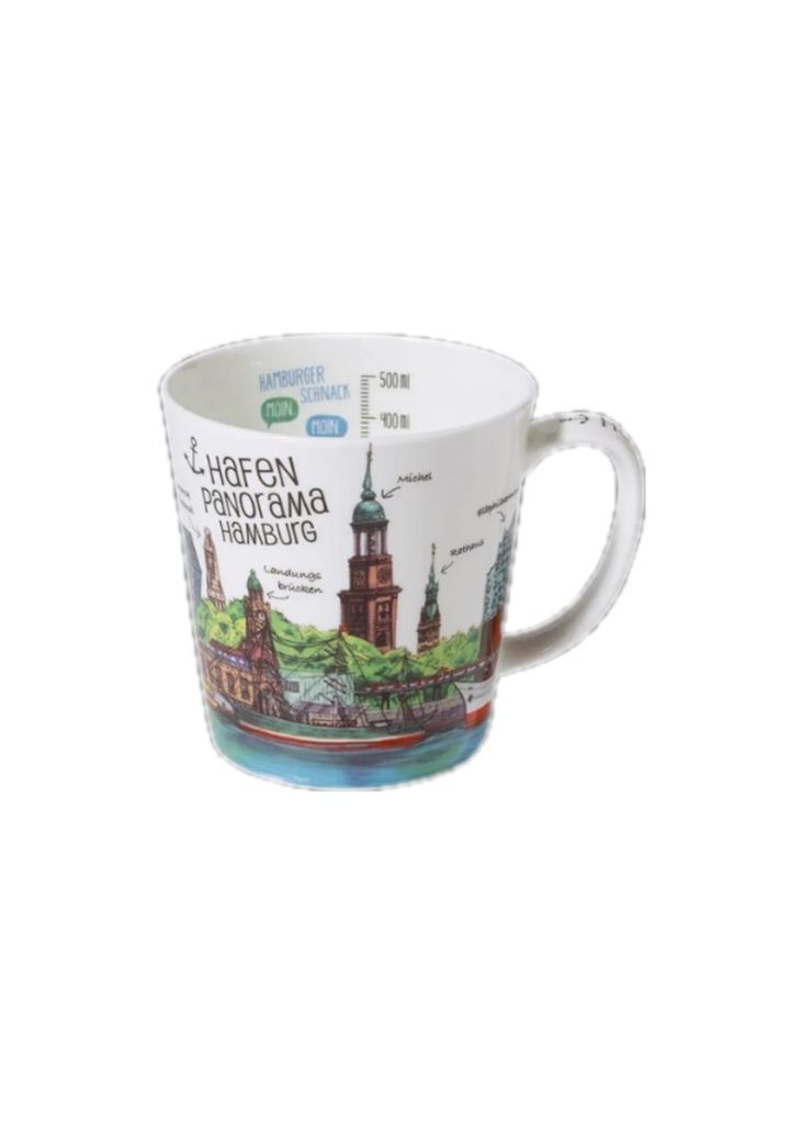 Kaffeebecher Hamburg, Hafen, Tasse Kaffeetasse, Teetasse Produktbild 