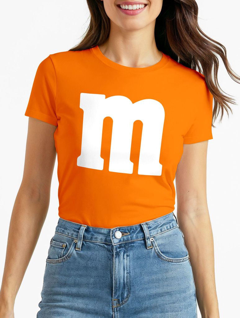 Damen T-Shirt Gruppen-Kostüm M Aufdruck Kostüm Idee Fasching Karneval Verkleidung Moonworks