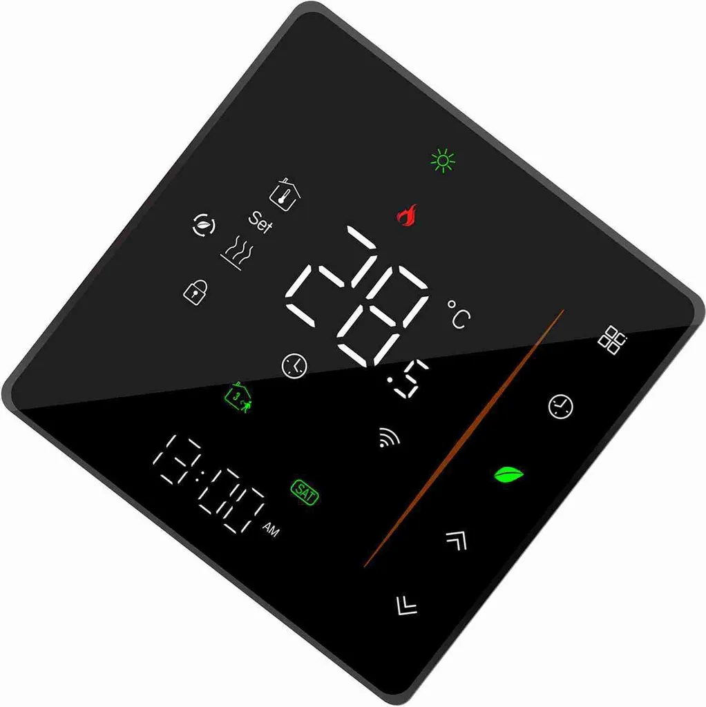 Thermostat Programmable WiFi Noir Compatible Alexa et Google Home 5A - 2