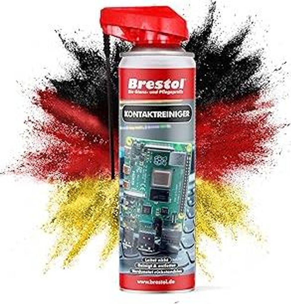 BRESTOLKONTAKTREINIGER 400 ml (2324) für Elektronik, Elektronikreiniger Platinenreiniger Raspberry-Pi Sicherheits-Reinigungsspray Lithiumsprühfet...