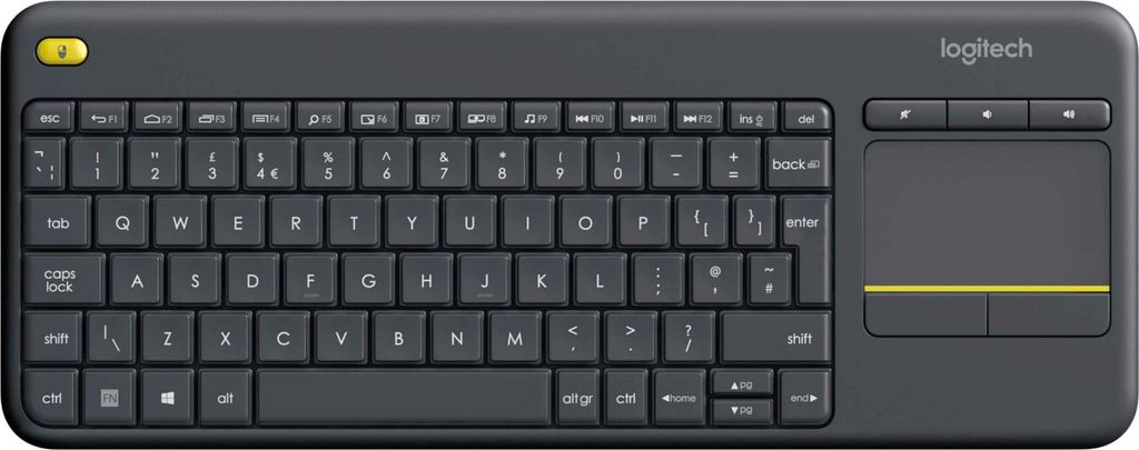 Logitech Wireless Touch Keyboard K400 Plus - Tastatur - kabellos - 2.4 GHz - Schweiz - Schwarz