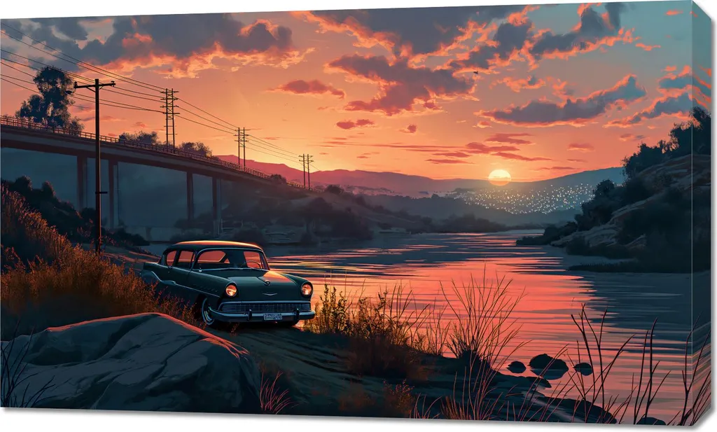Image Coucher de Soleil Klassiker 100x60 - Ambiance Zen pour votre Mur