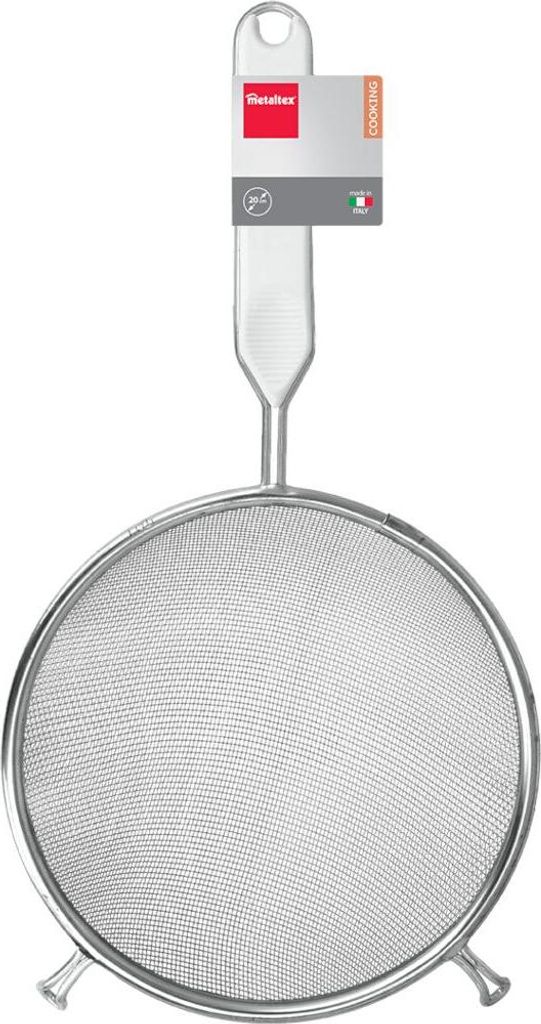 Passoire Grande Capacité Lave-vaisselle Passoire Grande Cuisine - Diamètre 30.5 Cm, Acier Inoxydable, Mailles 0.5 Mm, Plastique Blanc, Lavable Au Lave- vaisselle