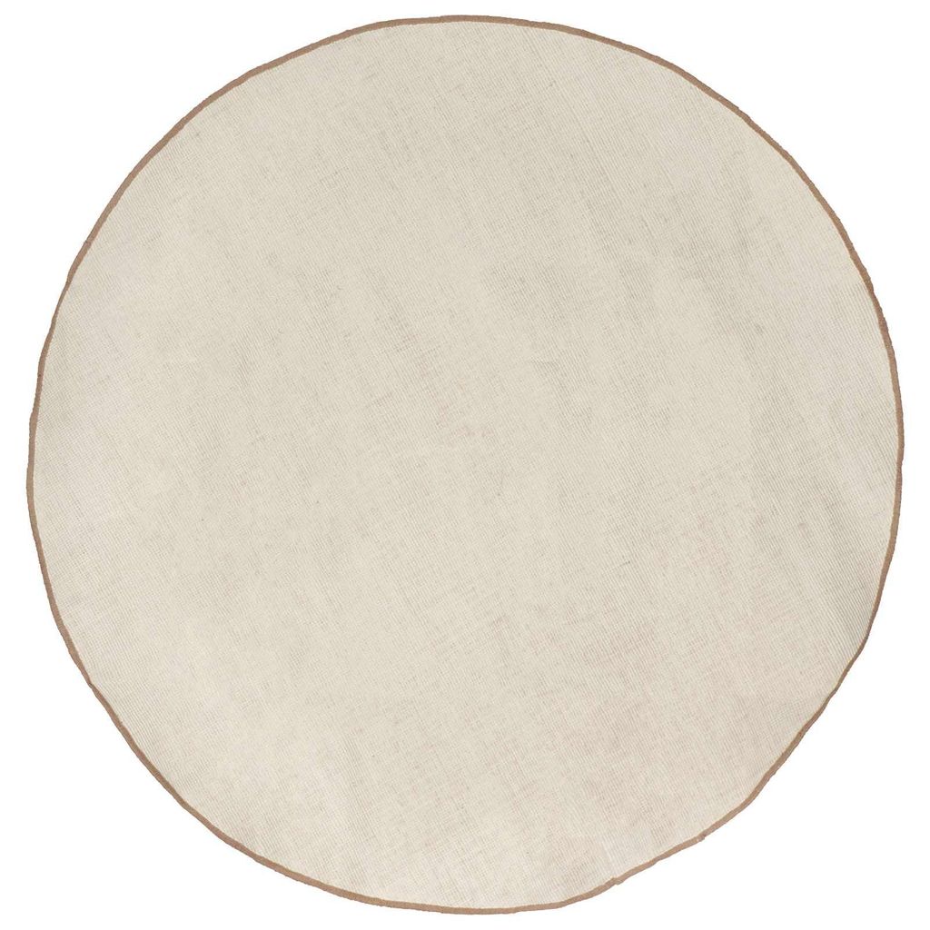 Eleganten-Stil Teppich 1 PC - für Wohnzimmer, Schlafzimmer, Natur Ø 240 cm Jute - Designerteppiche - Möbel26