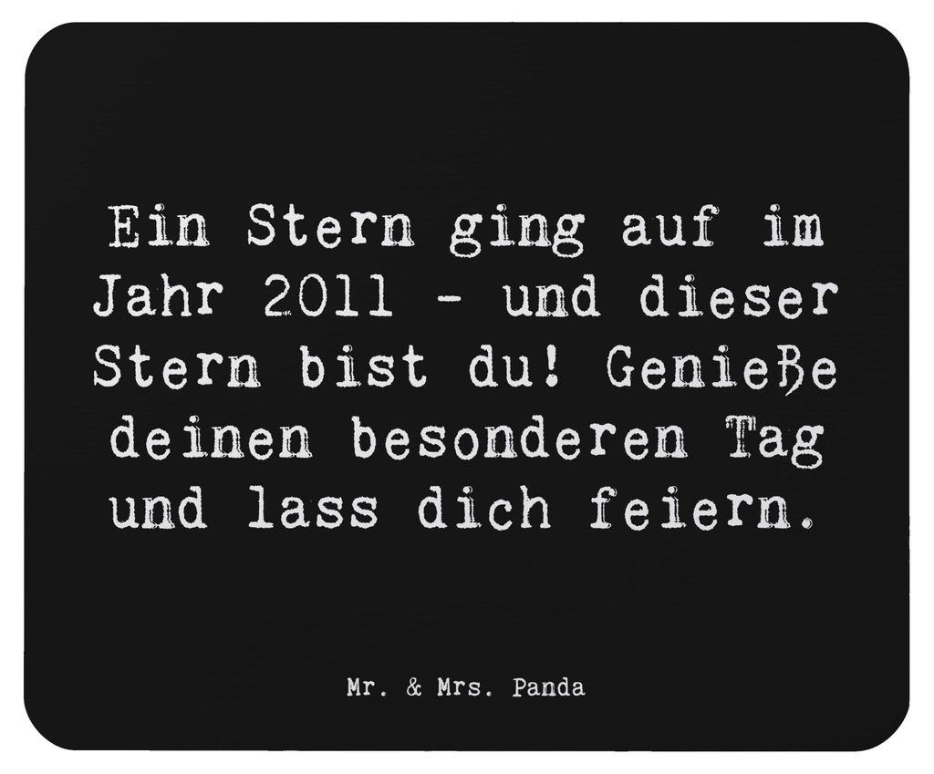 Mr. & Mrs. Panda Mousepad Spruch 2011 Geburtstag Stern - Produktbild 