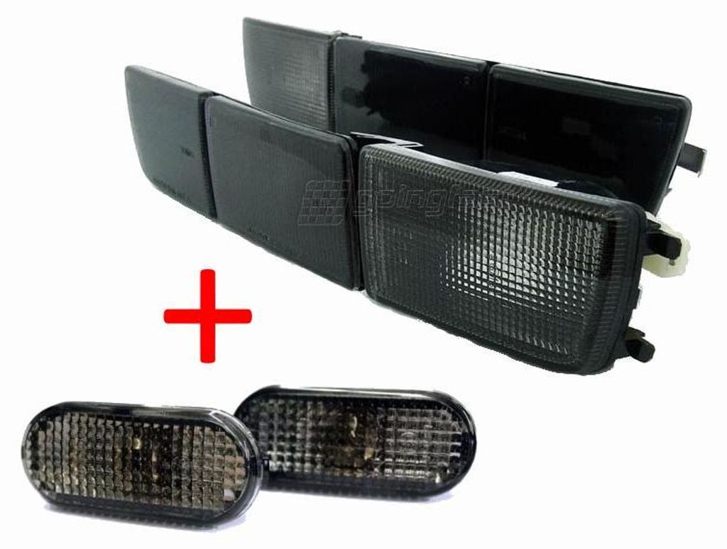 Für VW Golf 3 III Frontblinker Blinker Nebelscheinwerfer + Seitenblinker SCHWARZ in der Farbe SCHWARZ von Goingfast