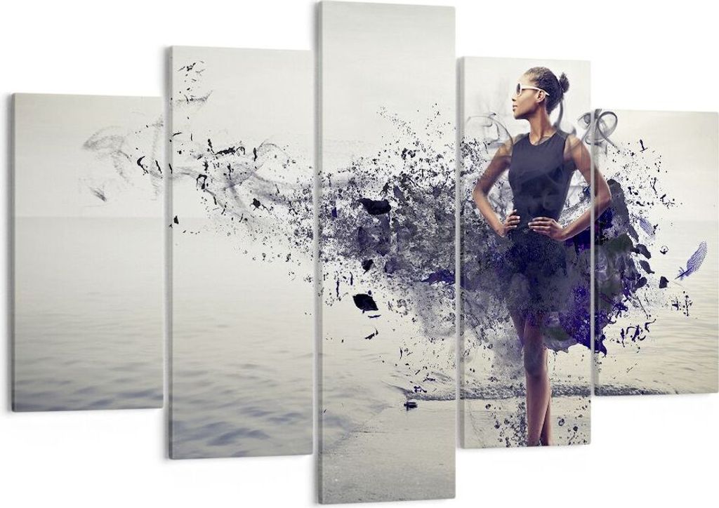 Bild auf Leinwand - Leinwandbild - Afrika modell schönheit komposition - 150x100cm - Wand Bild - Wanddeko - Leinwanddruck - Bilder - Kunstdruck - ...