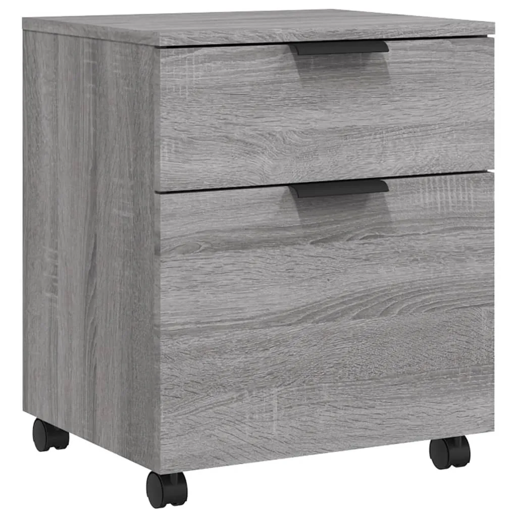 Schedario Mobile Design Sonoma Grigio 45x38x54 cm | Mobiletto Tecnico