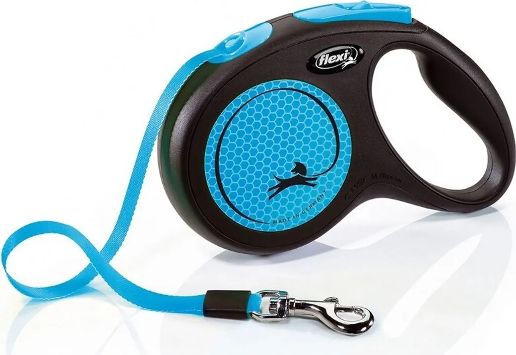 Laisse rétractable chien 5m Flexi Neon Medium pour balade sécurisée