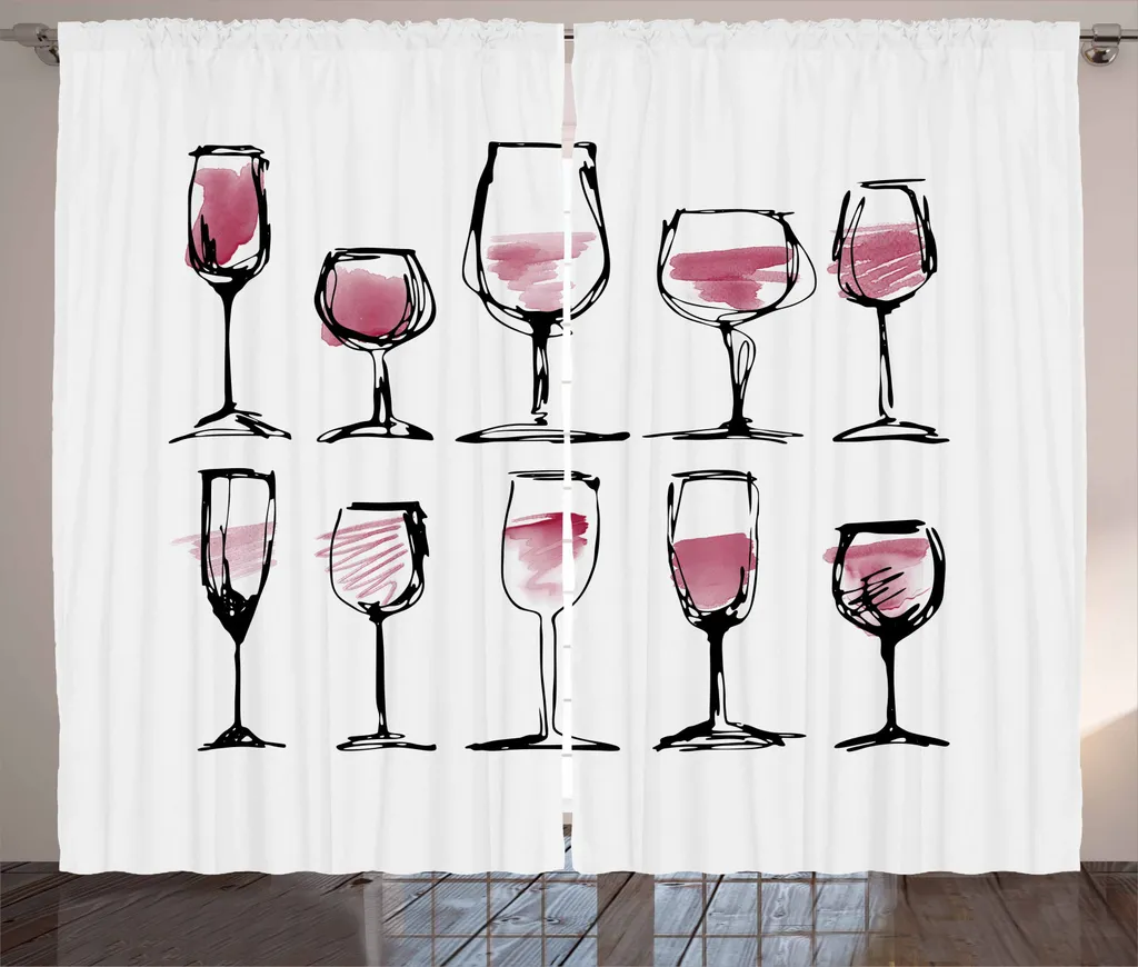 Tenda Romantica Rosa Bianca Essiccata ABAKUHAUS 280x245 cm Rustica