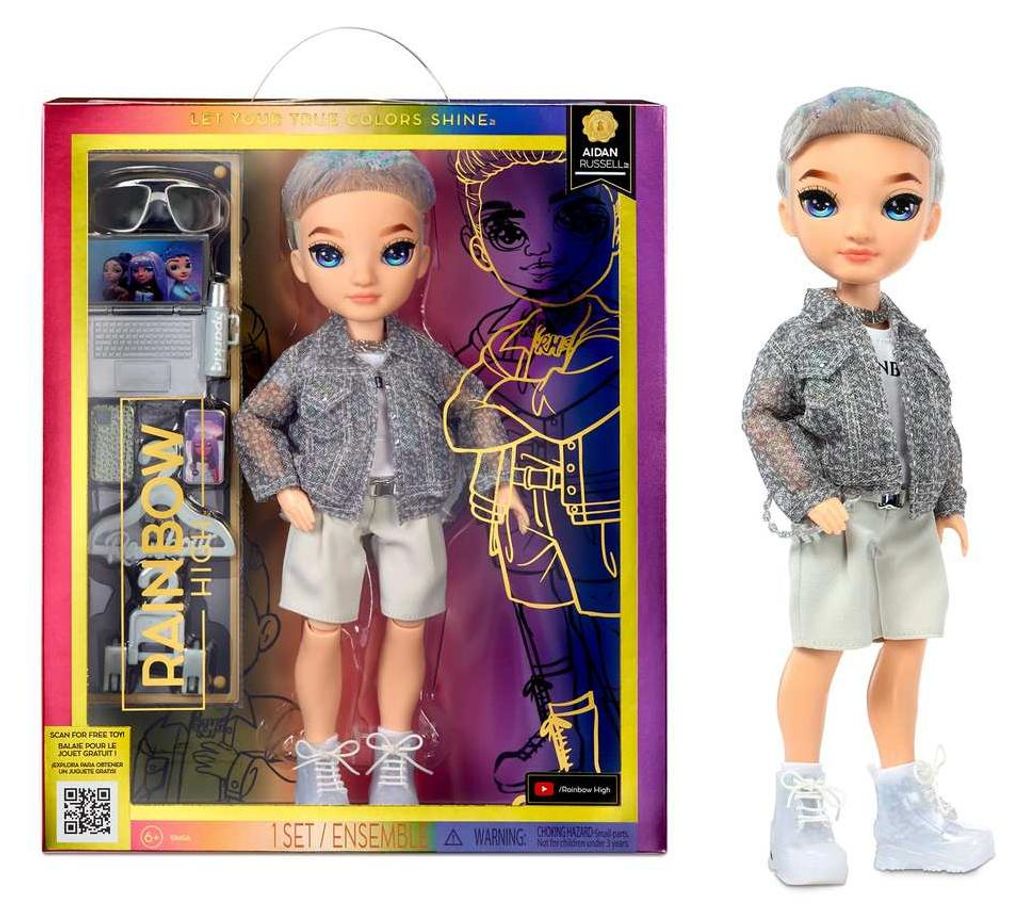 Rainbow High Purple Fashion Doll- Aidan Russell, Modepuppe, Produktbild 