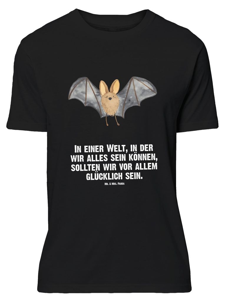 Mr. & Mrs. Panda Größe L T-Shirt Fledermaus Flügel - Schwarz - Geschenk, Shirt, Tshirt, Lustige Sprüche, mit Spruch