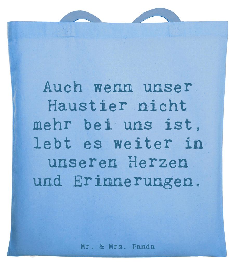 Mr. & Mrs. Panda Jutebeutel Spruch Trauerbewältigung nach Produktbild 