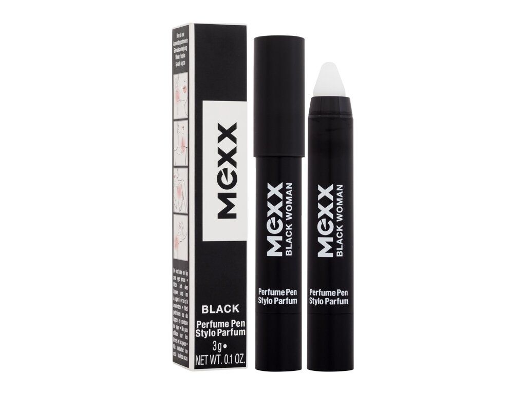 Mexx Black Woman Parfum to Go Floral-Fruity Women's Fragrance Perfume Stick with Creamy Texture Perfect for On-the-Go 3g
