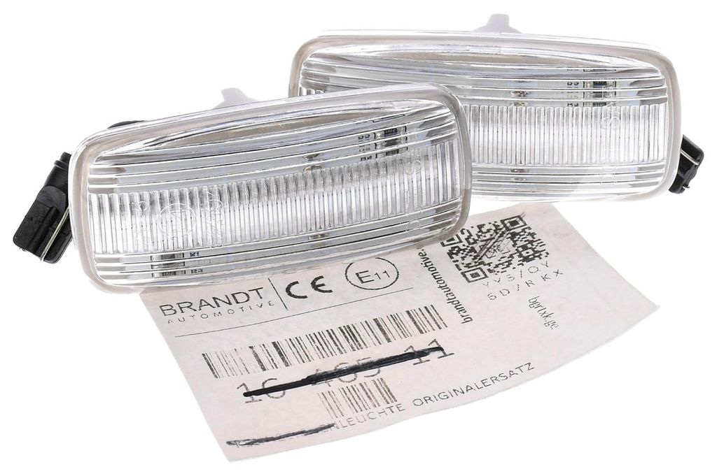 BRANDT Seitenblinker Set LED Kotflügel Blinker + Kabel Weiss passend für Audi A2 Allroad C5 4B A3 S3 8L A4 B5 S4 RS4 8D TT 8N A6 S6 C5 RS6 4B A8 ...