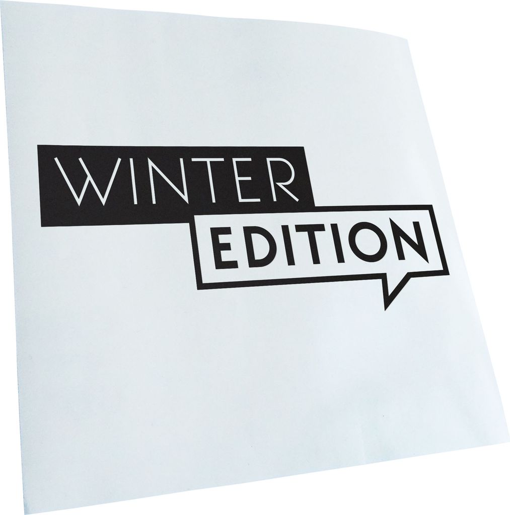 Kiwistar - Autoaufkleber - Winter Edition - Mattschwarz - 30x14cm - Aufkleber für Auto, Laptop, Fahrrad, LKW, Motorrad mehrfarbig JDM Decal Racing