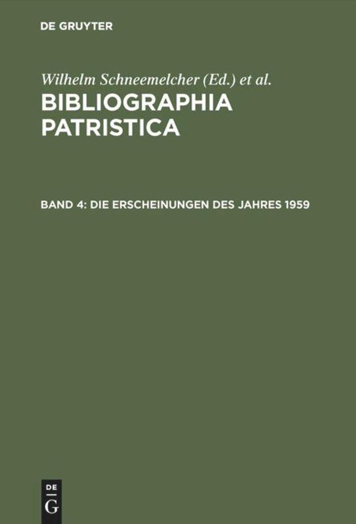 Die Erscheinungen des Jahres 1959
