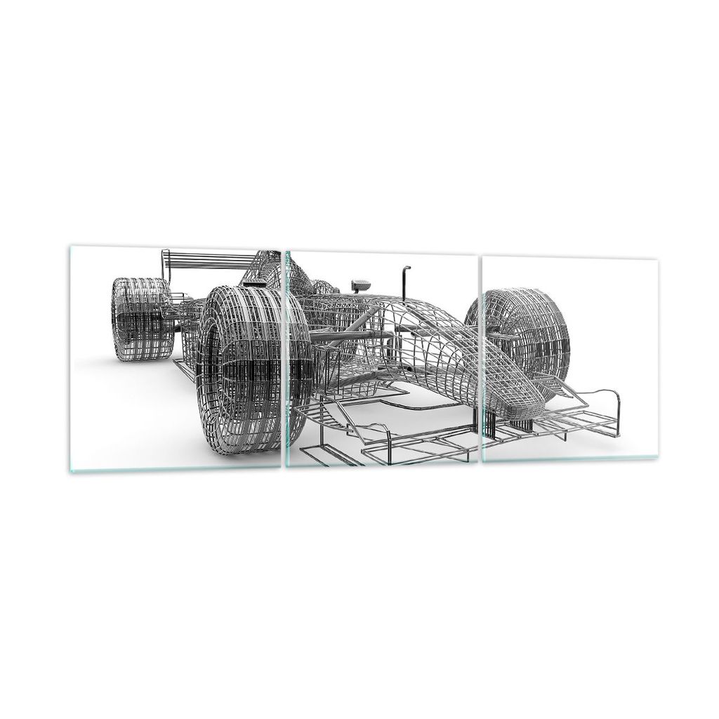 Bilder auf glas - Grafik Sport Auto Design - 120x40cm - Glasbilder - Wandbilder - Kunstdruck - zum Aufhängen bereit - Wanddekoration aus Glas - Gl...