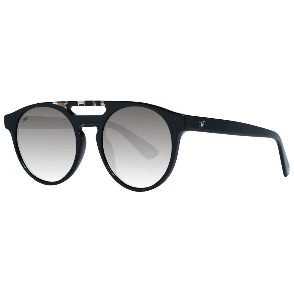 Lunettes de Soleil Rondes WEB WE0262 Style Rétro en Acétate Gris Noir