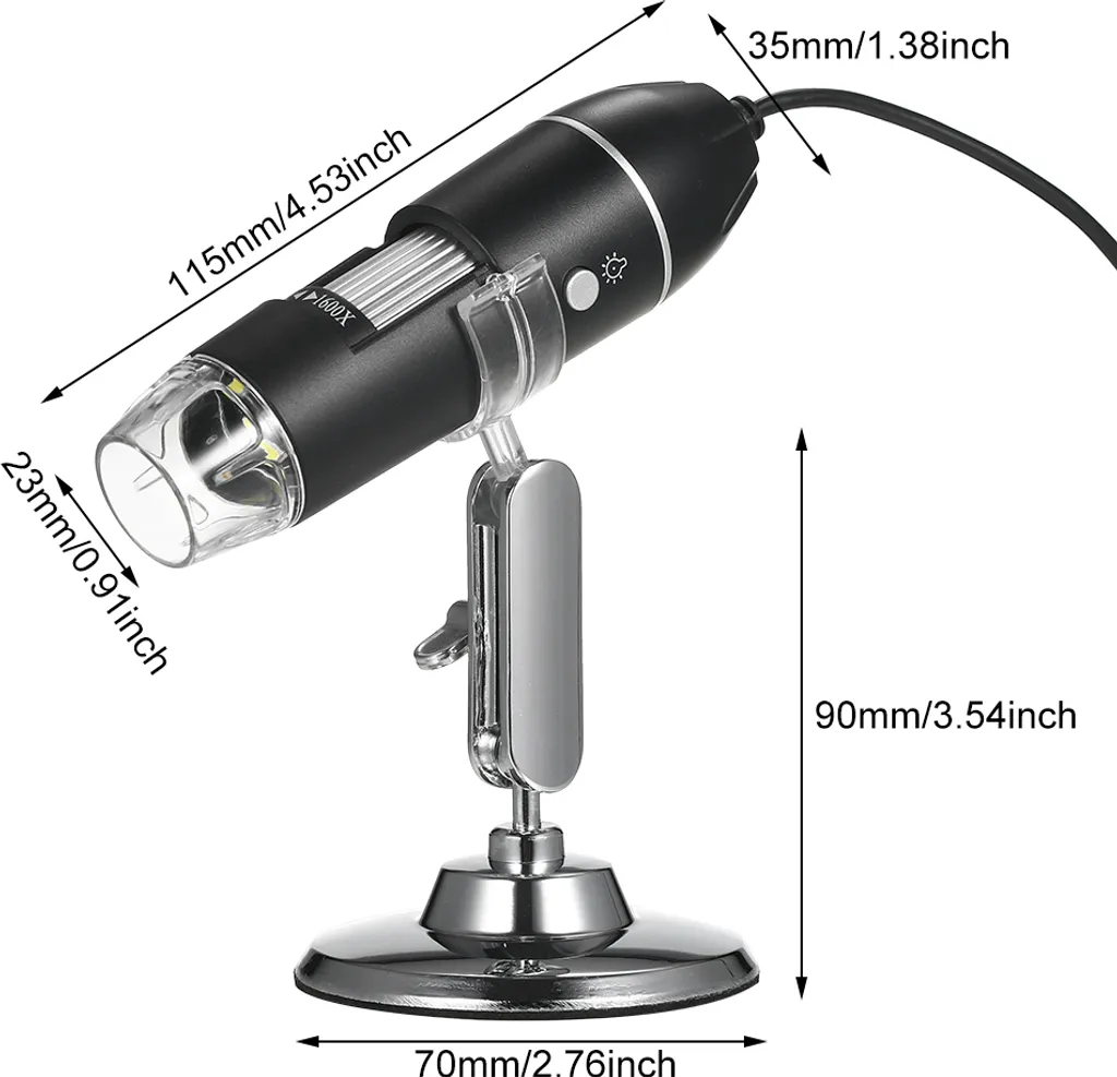 Microscope numérique 2 millions pixels zoom 1600X haute netteté