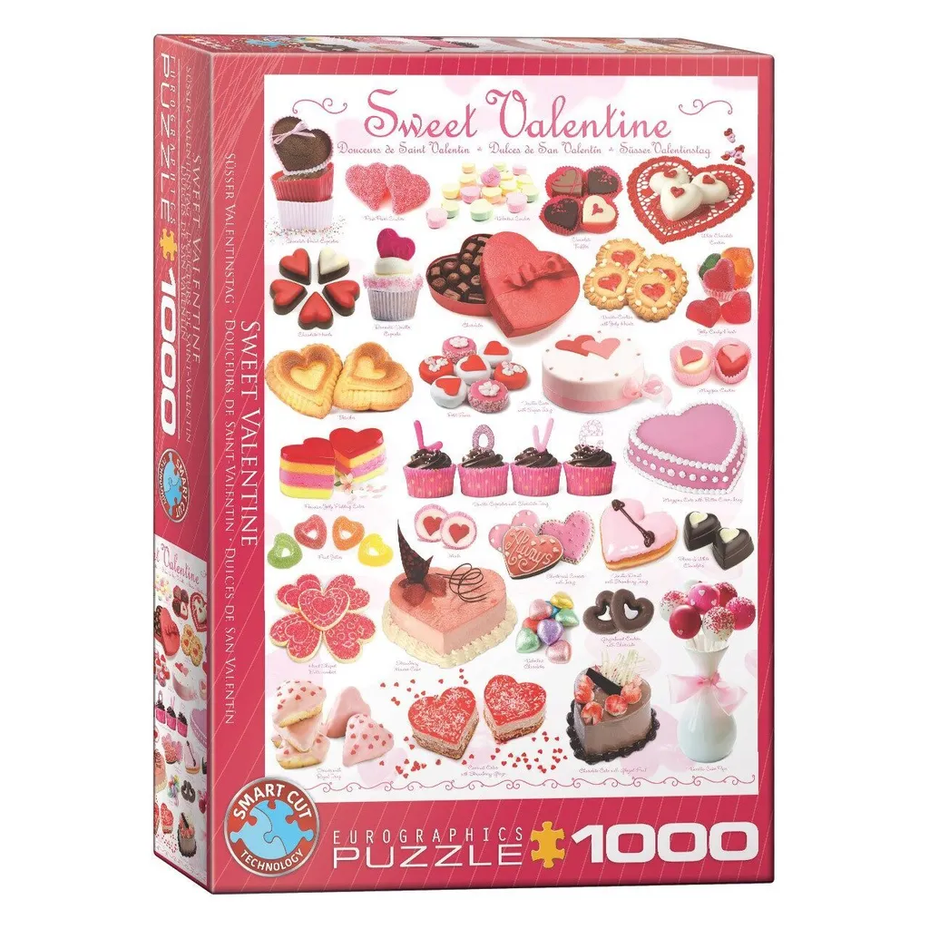 Puzzle Douce Saint-Valentin 1000 pièces Eurographics avec Technologie Smart Cut