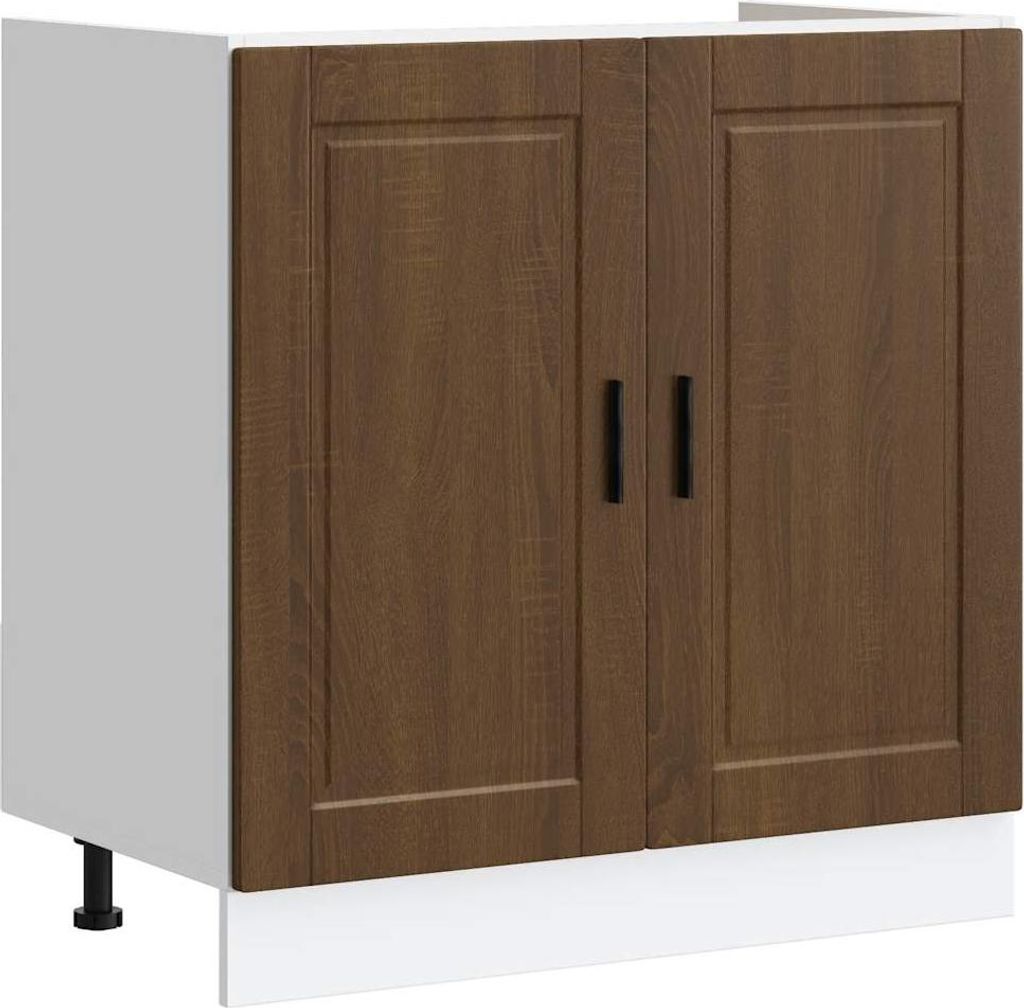 vidaXL Spülenunterschrank Porto Braun Eichen-Optik 80x46x81,5 cm