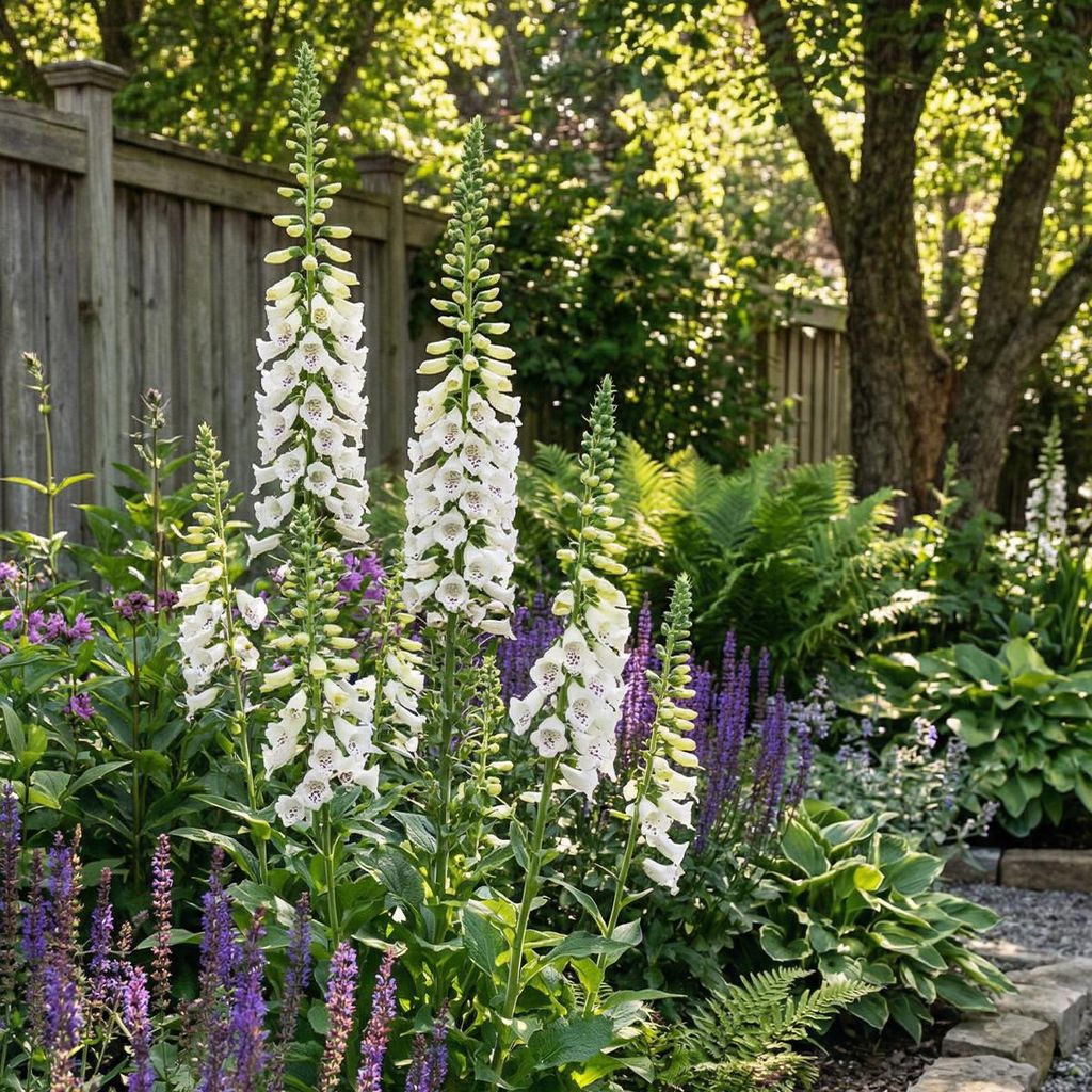 3x Digitalis purp. Dalmatian White P9H20 Produktbild 