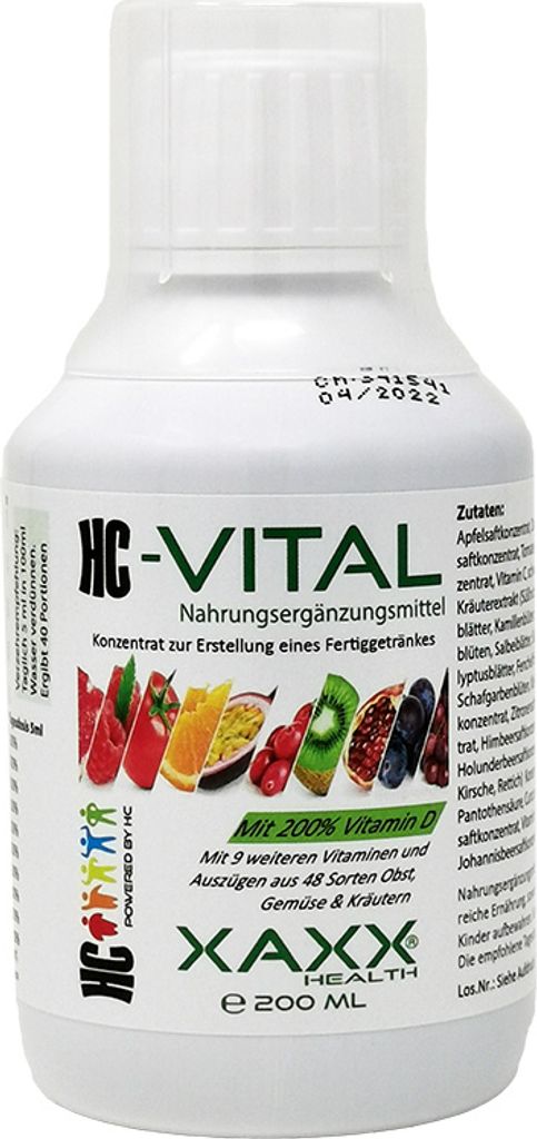 XAXX HC Vital Konzentrat - 0,2 Liter Produktbild 