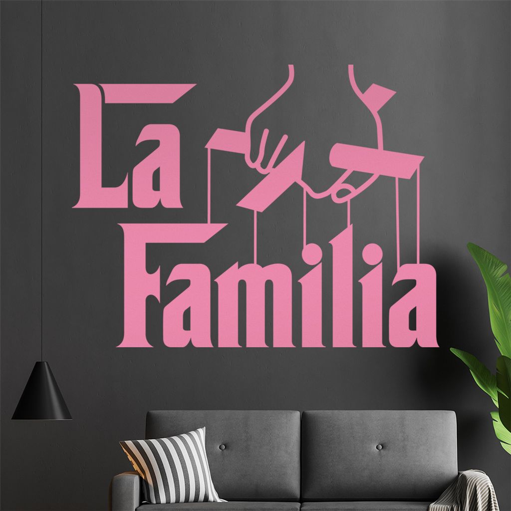 KIWISTAR La Familia - Familie Mafia Hooligans Kartell Gang Italien Wandtattoo in 6 Größen - Wandaufkleber Wall Sticker - Dekoration, Küche, Wohn...