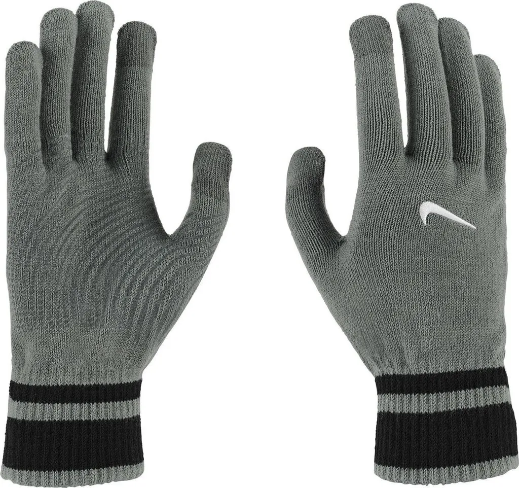 Nike Knit Gloves CS2635 Grigio | Guanti Urban Style con Logo Swoosh
