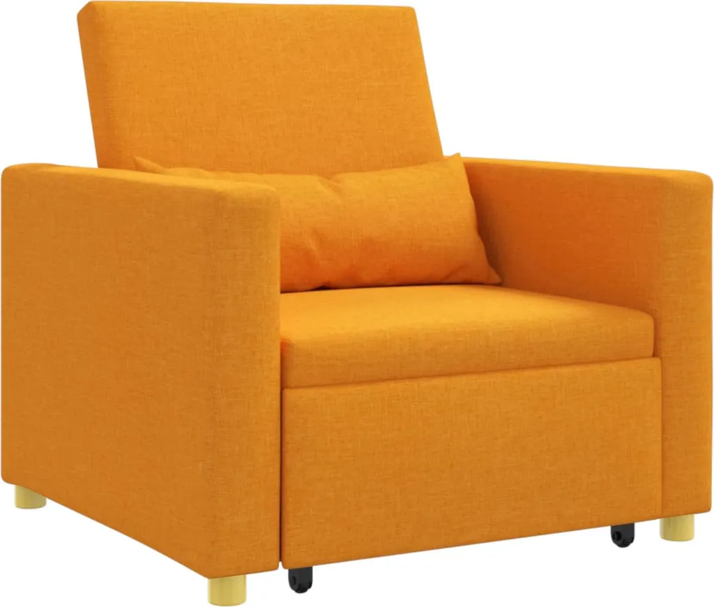 Chauffeuse convertible 1 place jaune foncé vidaXL pour petit salon chic
