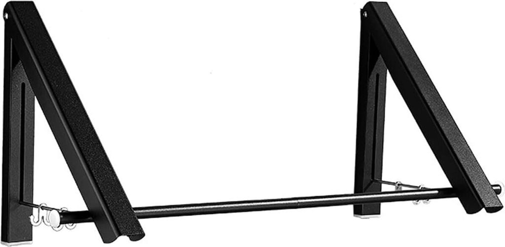 Wand Befestigte Faltbare Kleiderständer Heavy Duty Aluminium Organizer Halter Zusammenklappbare Kleidungsstücke Speicheraufhänger für Bchlafzim...