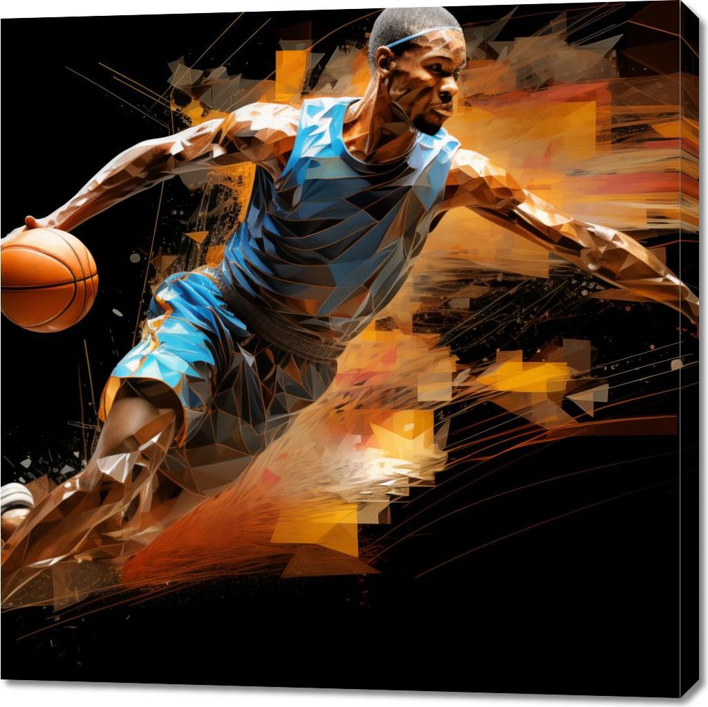 Bild 100x100cm Durchbruch Dribbling