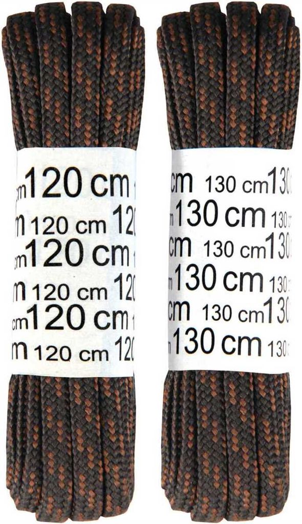 Veterset "2 paar" - Schoenriemen - Donkerbruin, 120 cm/130 Productafbeelding 