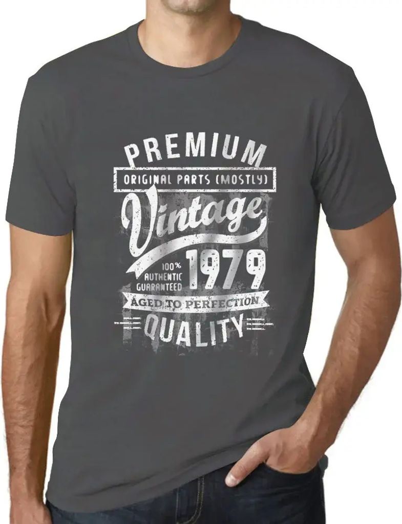 Herren Grafik T-Shirt Originalteile (meist) bis zur Perfektion gealtert 1979 – Original Parts (Mostly) Aged to Perfection 1979 – Geschenk 45.