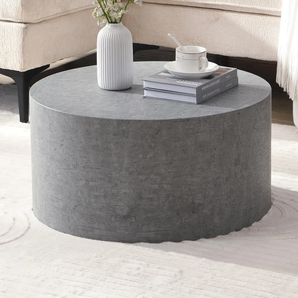 FineBuy Tavolino da Caffè MONOBLOC 60x60x30 cm | Design Moderno Bianco
