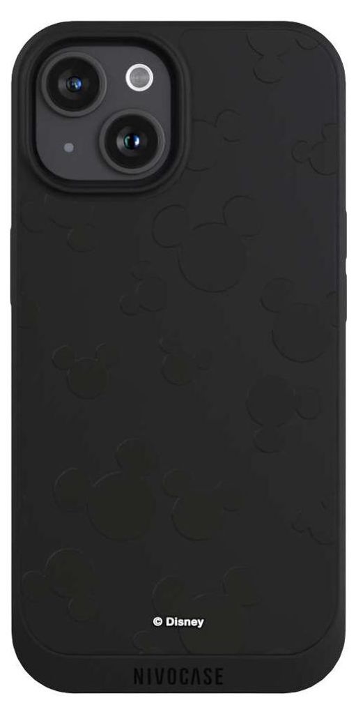 NIVOCASE Handyhülle für Apple iPhone 15 Hülle NIVOpure Case Schwarz Disney Mickey Mouse Muster